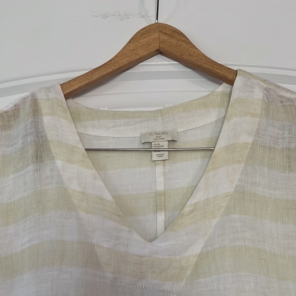 ST. TROPEZ WEST
100% LINEN tunic Beachy Top XL - Picture 2 of 4